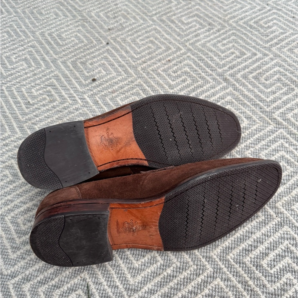 Cole Haan Dark Brown Suede Men's Loafers - Picture 2 of 3